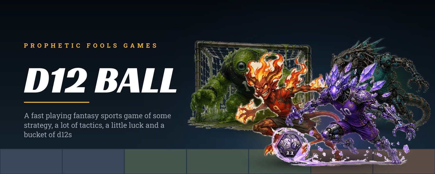D12 Ball: four players of the four species on a night field